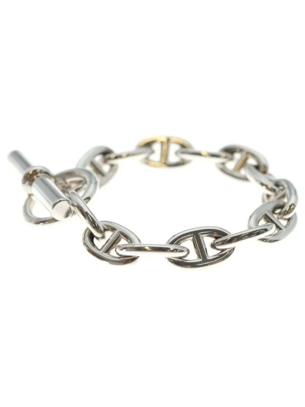 Hermes Chaine D'ancre MM Chain Bracelet Silver